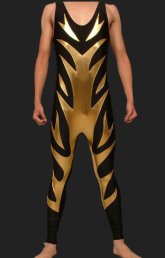 Black and Gold Spandex Lycra and Shiny Metallic Wrestling Singlets Black and Gold Spandex Lycra and Shiny Metallic Wrestling Singlets