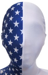 Blue and White Stars Split Zentai Mask / Hood Blue and White Stars Split Zentai Mask / Hood
