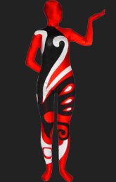 Butterfly Pattern Red Spandex Lycra Full Body Suit / Zentai Suit Butterfly Pattern Red Spandex Lycra Full Body Suit / Zentai Suit