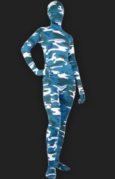 Camouflage Unisex Lycra Spandex Full-body Zentai Suit(Blue) Camouflage Unisex Lycra Spandex Full-body Zentai Suit(Blue)