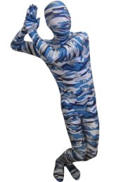 Camouflage Zentai Suit | Blue and Grey Spandex Lycra Zentai Suit Camouflage Zentai Suit | Blue and Grey Spandex Lycra Zentai Suit