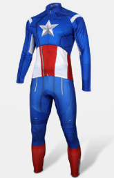 Captain America Cycling Jersey | Long Sleeves Captain America Cycling Jersey | Long Sleeves