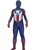 Captain S-guy V1b Printed Spandex Zentai Costume with 3D Muscle Shading Captain S-guy V1b Printed Spandex Zentai Costume with 3D Muscle Shading