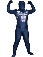 Classic Black Symbiote Kids Printed S-guy Zentai Suit with 3D Shades Classic Black Symbiote Kids Printed S-guy Zentai Suit with 3D Shades
