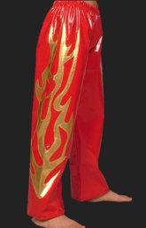 Red and Gold Shiny Metallic Wrestling Pants Red and Gold Shiny Metallic Wrestling Pants