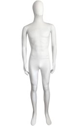 Semi-transparent White Stretchy Silk Lycra Full Bodysuit Semi-transparent White Stretchy Silk Lycra Full Bodysuit