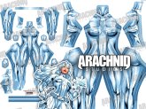 SILVER SABLE Dye-Sub Printed Spandex Lycra Costume SILVER SABLE Dye-Sub Printed Spandex Lycra Costume