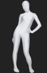 Silver White Full Body Suit | Full-body Tights Lycra Spandex Zentai Suit Silver White Full Body Suit | Full-body Tights Lycra Spandex Zentai Suit