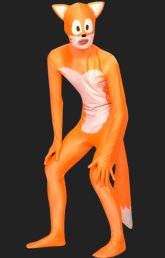 Sonic Zentai | Orange Lycra Zentai Costume with Tail Sonic Zentai | Orange Lycra Zentai Costume with Tail