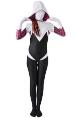 Spider Gwen Stacy | White and Black Zentai Costume No 3D Shades Spider Gwen Stacy | White and Black Zentai Costume No 3D Shades
