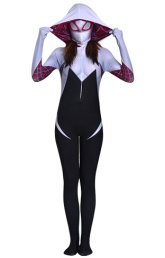 Spider Gwen Stacy | White and Black Zentai Costume with 3D Breasts Shades Spider Gwen Stacy | White and Black Zentai Costume with 3D Breasts Shades