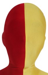 Split Zentai Mask | Red and Yellow Split Zentai Mask | Red and Yellow