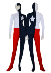Texas Flag Zentai Suit | Red, White and Navy Spandex Lycra Bodysuit Texas Flag Zentai Suit | Red, White and Navy Spandex Lycra Bodysuit