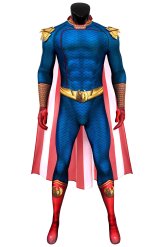 The Boys Homelander Printed Spandex Lycra Costume with Cape The Boys Homelander Printed Spandex Lycra Costume with Cape