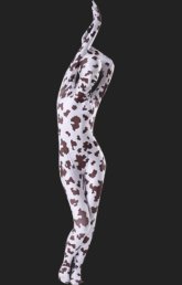 White and Brown Cow Spandex Lycra Unisex Zentai Suit White and Brown Cow Spandex Lycra Unisex Zentai Suit