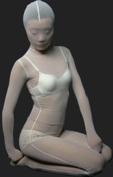 White Semi-Transparent Silk-Like Lycra Full Body Unisex Zentai Suit White Semi-Transparent Silk-Like Lycra Full Body Unisex Zentai Suit