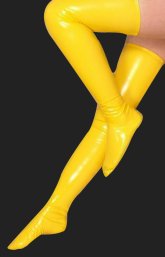 Yellow PVC Long Stockings Yellow PVC Long Stockings